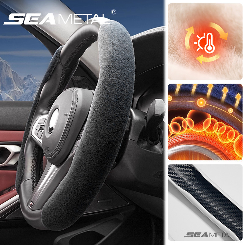 SEAMETAL Ô Tô Vô Lăng Tăng Áp Bao Đa Năng Mùa Đông Ấm Áp Chống Trơn Trượt Nội Thất Tự Động Steer Bảo Vệ Trang Trí Phụ Kiện