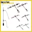 GUSTAVA 5 Cái / lốc Đầu Nối 3 Đường cross line Trident Splitter Đồng Thùng Xoay Xoay Với Ngọc Trai