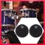 2 Chiếc Bàn Đạp Trống Đơn Tự Dính Cho Bass Trống Bộ Gõ Phụ Kiện Nhẹ Đồ Cho Thú Cưng Dia. Dán 2,6 Inch