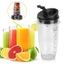 Cốc thay thế WANYEDI, Cốc xay sinh tố ABS + PC trong suốt + đen, Máy rửa chén đánh dấu đo di động Máy rửa chén chống rò rỉ an toàn Nắp đậy và nắp đậy để làm sinh tố Ninja BL480BL482