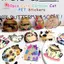 MJnmc 50 Chiếc Hoạt Hình Mèo Dễ Thương PET Stiers Đề Can Cho Điện Thoại Laptop Notebook Ván Trượt Guitar DIY Thẩm Mỹ Trong Suốt Stiers Mới