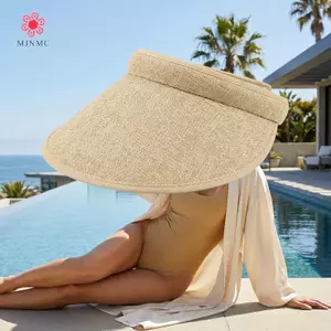 MJnmc Vành Rộng Mũ Chống Nắng Có Thể Gập Lại Mũ Đi Biển Cho Nữ Chống Tia UV Nhẹ Ngoài Trời Tấm Che Du Lịch Mùa Hè Mũ Mới