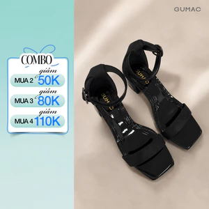 Giày Cao Gót Nữ GUMAC Quai Ngang Bản Vừa Êm Chân Cao 7cm Thanh Lịch Hiện Đại GG06026