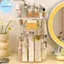 Pufangbliss 360 Xoay Acrylic Mỹ Phẩm Tổ Chức Trong Suốt Nhiều Lớp Dung Tích Lớn Trang Điểm Lưu Trữ Cho Vanity Phòng Tắm Để Bàn VN