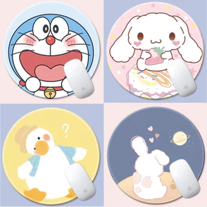 Dễ Thương ins Tròn Miếng Lót Chuột Bé Gái Hoạt Hình Anime Nhỏ Overlock Laptop Để Bàn Miếng Lót Mềm26063016
