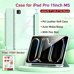 Ốp điện thoại Cho iPad Pro 11inch M5 M4 / iPad 11th A16 Có Khe Cắm Bút Vỏ Bảo Vệ Từ Tính Cho iPad Air 11inch Có Ốp điện thoại Trong Suốt Cho iPad Air 4 / Air 5 10.9inch