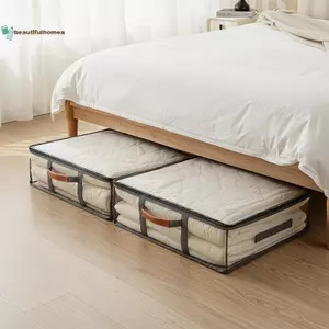 BeautifulHomeA Tiết kiệm không gian tối ưu với dung lượng lớn trong suốt dưới giường Túi đựng đồ có thể gập lại và có khóa kéo VN