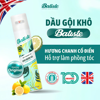 Dầu Gội Khô Batiste Dry Shampoo 200ml Hết Ngứa, Hết Bết Dính Tóc Bồng Bềnh Tức Thì