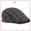 JRP Sọc Lưới Mũ Nồi Nam Nữ Kẻ Sọc Tấm Che Dubill Xương Cá Flat Cap JRP