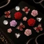 Set Charm Hồ Điệp Hồng Ngọc – Ruby Butterfly Rose Luxury Resin Collection Trang Trí Dép Cute Cao Cấp