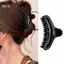 < Honeyba > Pháp Acetate Chữ Vàng Nhãn Rỗng Cá Mập Kẹp Phụ Kiện Tóc Nữ Sang Trọng Kẹp Tóc Thời Trang Phụ Kiện Tóc Đẹp