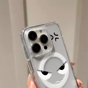 Khuôn mặt lạnh lùng Thích hợp iPhone 16p17 trường hợp điện thoại 15 hút 1411/mới 1213