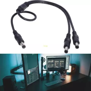 Btsg DC Power 1 đến 2 Nam 5 5 5mm x 2 1mm DC Nguồn Bộ Chia Dây Cho Camera Giám Sát Cáp Thùng Cắm Y Splitt