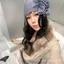 Simi Girl Phong Cách Hàn Quốc Màu Xám Ba Chiều Mũ Đầu Hoa Lớn Thời Trang Đơn Giản Mũ Mỏng