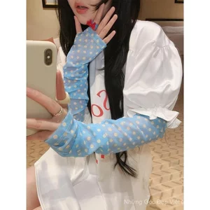 Tay áo chống nắng chấm bi thời trang dành cho nữ Phù hợp với mọi phong cách đẹp mắt Xuân hè Lái xe đạp Đi xe đạp Tay áo bảo vệ cánh tay thoáng khí nhẹ