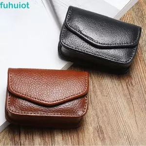 FUHUIOT Thắt Lưng Hộp Kính Nam Spectacle Case Da PU Treo Trên Thắt Lưng Người Trung Niên Và Người Cao Tuổi Túi Kính Mắt Kính Hộp Bảo Quản Gấp Kính Trường Hợp