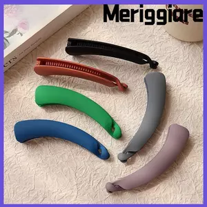 Vuốt Tóc Chéo MERIGGIARE, Kẹp Chuối Nhựa Đơn Giản Thanh Lịch, Tiệc Giữ Đuôi Ngựa Matt Thời Trang