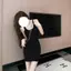 Váy Vest không tay cay ngọt ngào kiểu Mỹ mùa hè Thiết kế thích hợp sang trọng Slim-fit Hẹp ôm mông ôm sát eo