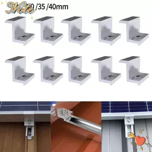 NOTE1 10 Cái / bộ Giá Đỡ Mô Đun PV, Hợp Kim Nhôm Z Giá Đỡ Bảng Điều Khiển Đầu Kẹp, Hữu Ích Chịu Lực Gắn Cố Định Kẹp Gắn Mái