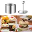 TMOY Mới Cơm Tròn Bóng Khuôn Có Đẩy Thép Không Gỉ Món Tráng Miệng Mousse Bánh Nhẫn Dễ Dàng Demoulding Sushi Làm Khuôn Dụng Cụ Nhà Bếp TMOY