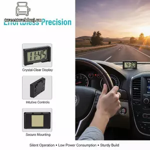 Nhíp Mini Kỹ Thuật Số Ô Tô Clo Lớn Trong Suốt Màn Hình Hiển Thị Chạy Bằng Pin Điện Tử Bảng Điều Khiển Clo Cho Xe Trang Trí Nội Thất VN