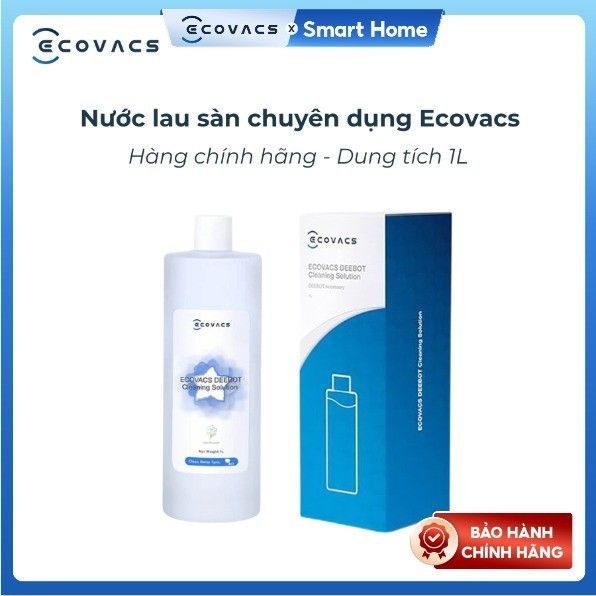 (Chính hãng) Nước lau sàn chuyên dụng cho robot hút bụi Ecovacs (1L) – Hàng nhập khẩu chính hãng