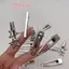 8 Chiếc Kẹp Tóc Bé Gái Kim Loại Bạc Dubill Kẹp Tóc Nữ Bên Nổ Nữ Nữ Barrettes Phụ Kiện Tóc