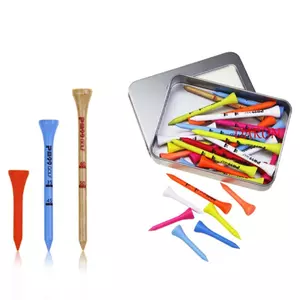 DARON Gỗ Golf Tee Màu Ngẫu Nhiên 30 Cái / hộp Gỗ Phong Bền Có Thể Tái Sử Dụng Phụ Kiện Golf Chuyên Nghiệp