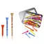 DARON Gỗ Golf Tee Màu Ngẫu Nhiên 30 Cái / hộp Gỗ Phong Bền Có Thể Tái Sử Dụng Phụ Kiện Golf Chuyên Nghiệp