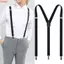 THEGIRL8B Suspenders Clip, Quần Kẹp Dây Đeo Quần Dây Đàn Hồi, Dây Đeo Đàn Hồi Kẹp Quần Treo Kẹp Màu Trơn Nam