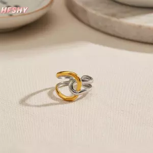 HFSHY Sao Biển Họa Tiết Vỏ Hai Tông Nhẫn Không Gây Dị Ứng Thép Không Gỉ Trang Sức Nữ Đi Biển Kỳ Nghỉ Hàng Ngày Mặc Quà Tặng VN