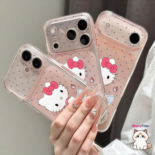 Ốp Lưng IPhone 13 15 11 17 16 12 14 ProMax  Mèo váy hồng chấm trái tim đen 7 8Plus XR X XS Max