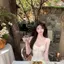 Đầm eo Filigree phong cách Pháp dành cho nữ Mùa hè 2026 Phong cách mới Off-White Phong cách kỳ nghỉ Ren-Up Váy đeo cổ chữ v