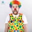 2 Gói Trang Phục Chú Hề Bộ Chú Hề Tóc Giả Mũi Áo Cho Cổ Vũ Halloween Cosplay Tiệc Lễ Hội Trang Phục Hóa Trang