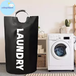 Pufangbliss 90L Siêu Giỏ Giặt Vải Oxford Túi Giặt Chống Thấm Nước Có Tay Cầm VN