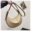 HFSHY Túi đeo chéo hình lưỡi liềm bằng da mềm thời trang Túi đeo vai Hobo thông thường có dây đeo có thể điều chỉnh sang trọng cho du lịch hàng ngày VN