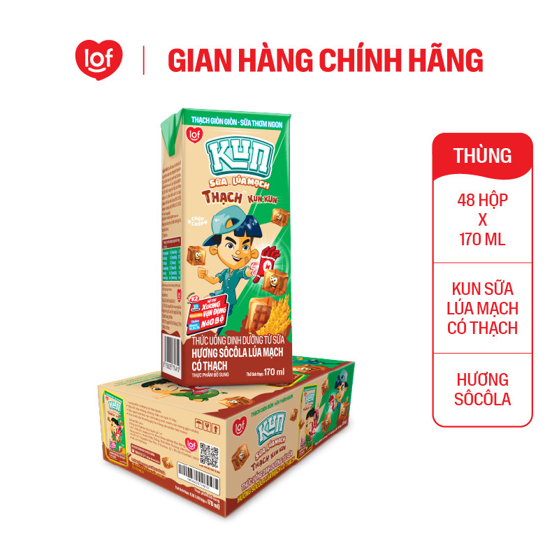 [Livestream KOL] Sữa KUN Thạch 1 thùng 48 hộp x 170ml chọn vị: