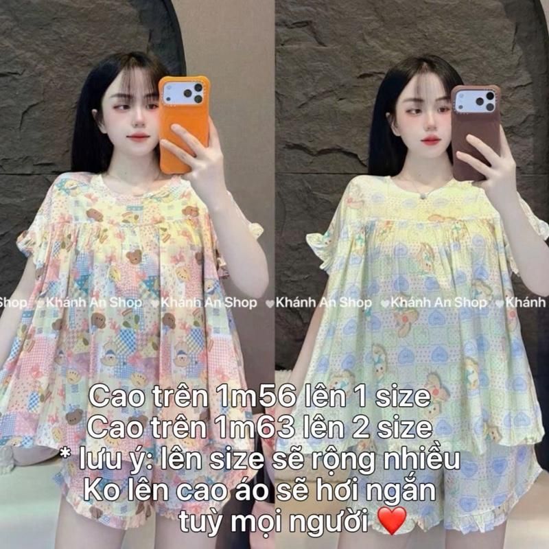 KA157/1 - {Fom Kiểu Áo Rộng} VNXK Đồ Bộ Vải Tole Lanh Nữ  Áo Cổ Tròn Tay Ngắn Quần Ngắn T1