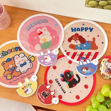 Quạt Gấp Gọn Hàn Quốc Q08 Quạt Cầm Tay Hoạt Hình Dễ Thương Quạt Mùa Hè
