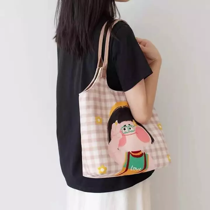 túi tote to túi tote có khóa kéo 2025 Phong Cách Mới Dung Tích Lớn Túi Vest Làm Việc Đi Lại Di Động Túi Đeo Vai Sinh Viên Mùa Hè Túi Tote X – 3