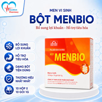 BỘT MEN BIO THẾ HỆ MỚI (Menbio)- Bổ sung lợi khuẩn đường ruột, giảm rối loạn tiêu hoá, tiêu chảy, đau bụng.