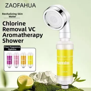 ZAOFAHUA Vòi hoa sen thơm, Bộ lọc nước đầu vòi hoa sen chống bỏng khử clo, thời trang hỗn hợp với Vitamin C Bộ lọc hoa oải hương Tạp chất Nước hoa Lọc nước Máy lọc nước