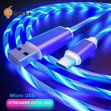 MKEB Điện Thoại Di Động Sạc Cáp Phụ Kiện 1PC Dạ Quang Điện Thoại Di Động Đèn LED Loại C Sạc Sạc Sạc Nhanh Dây Sạc Sạc