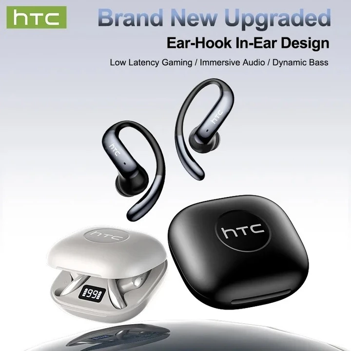 Tai nghe HTC NE63 Bluetooth V6.0 Tai nghe thể thao Tai nghe không dây Tai nghe nhét tai Thiết kế nhét tai AI Translator Tai nghe nhét tai siêu nhẹ
