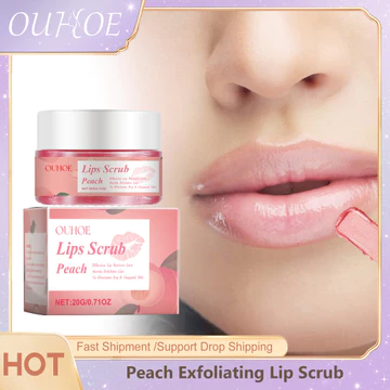 H Đào Làm Sáng Môi Tẩy Tế Bào Chết Hồng Plumper Dưỡng Ẩm Mịn Da Sửa Chữa Làm Sáng Đường Mịn Tẩy Da Chết Môi Tẩy Tế Bào Chết