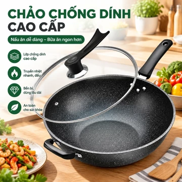 Chảo đá y tế Chảo chống dính Chảo sắt gia dụng Nồi nấu không khói- Chảo rán chống dính / Chảo nướng Woks / Chảo nấu ăn