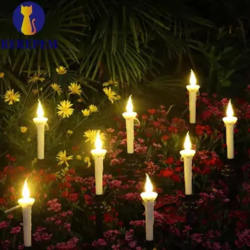 Đèn sân vườn năng lượng mặt trời MARTIN1, có giá đỡ nến LED Đèn nến năng lượng mặt trời, Đèn nến chống nước Đèn năng lượng mặt trời LED hai mục đích không cháy Đèn năng lượng mặt trời sân vườn ngoài t