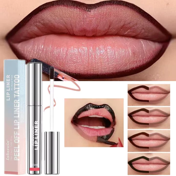Son môi có sắc tố cao Hình xăm Matte Peel Off Nâng cao Son lót Môi lâu trôi Vết bẩn môi chống thấm nước 4 màu Môi chống chuyển