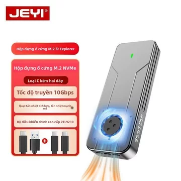 Hộp SSD JEYI m.2 NVMe/SATA hai giao thức Type-C gắn ngoài laptop SSD nhôm nguyên khối