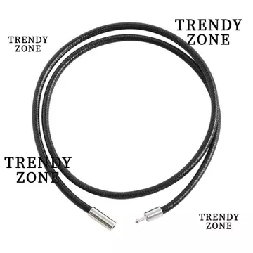 Vòng cổ dây bện TRENDYZONE, 45cm có khóa dây da, Mặt dây chuyền DIY màu đen Dây chuyền dây chống nước Dây chuyền dây chuyền nam nữ